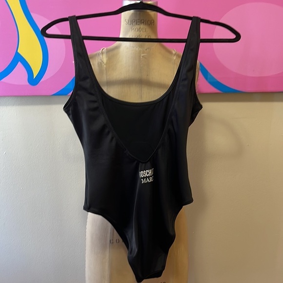 MMoschino Mare Black One Piece Red Inflatable Heart Swimsuit - Picture 7 of 11